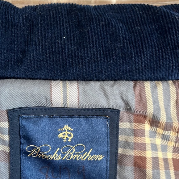 Brooks Brothers quilted winter jacket removable hood lined inner pocket  navy M - Picture 13 of 16